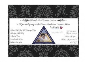 Black tie dinner dance invite